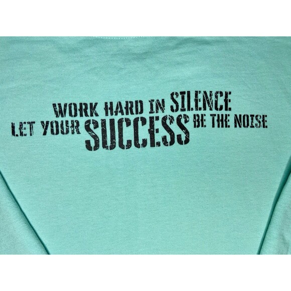 Relentless Rebel Apparel Crewneck Sweatshirt XL Aqua Blue Motivational Graphic - Picture 9 of 9
